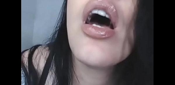  Up close cum on my lips